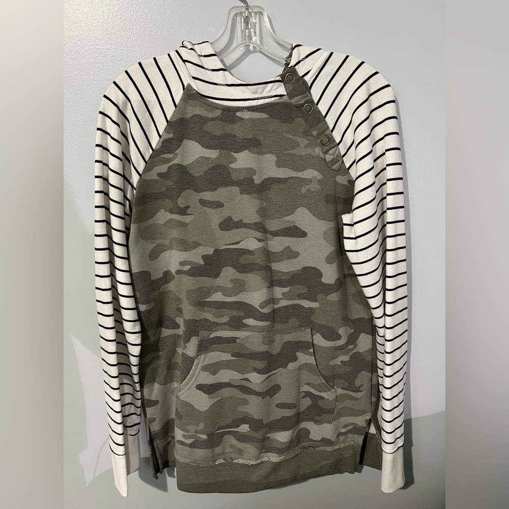 Maurices Camo/Stripe Hoodie